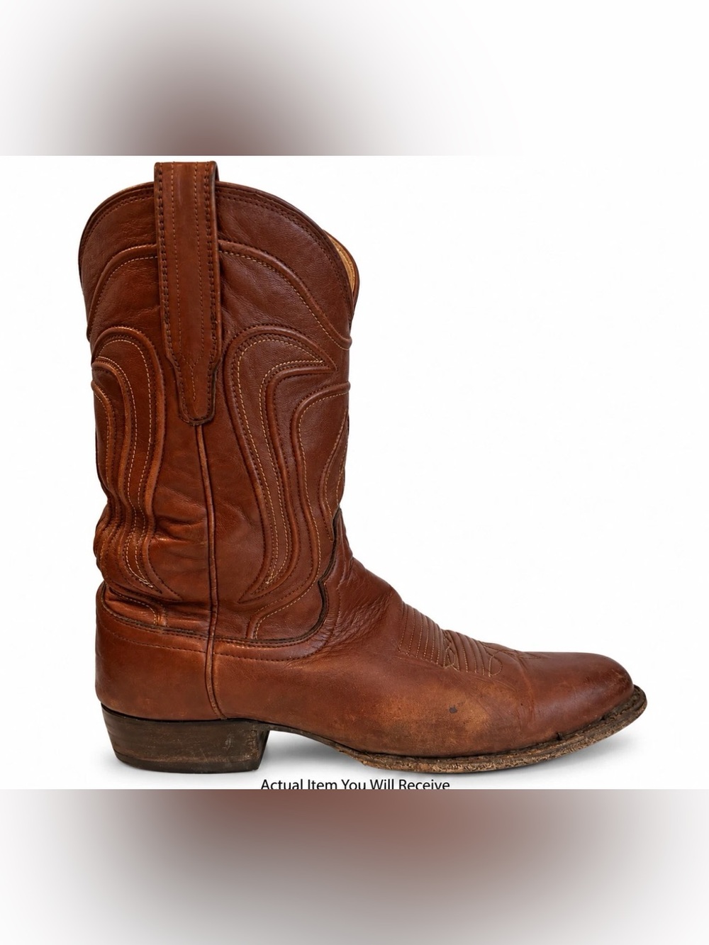 🤠 Tecovas The Cartwright Cowboy Boots Men 10D Scotch Goat Leather Western Brown - Picture 6 of 12